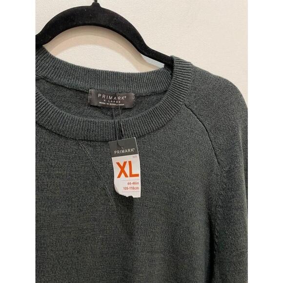 NWT Primark Green Crew Neck Knit Classic lightweight Men’s Sweater Size XL - Picture 2 of 10